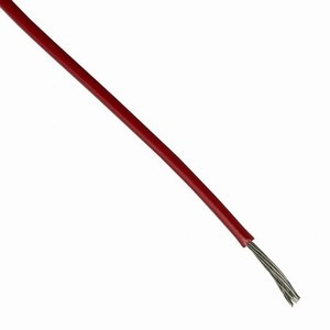 Silver teflon cable mono 13 Awg Red