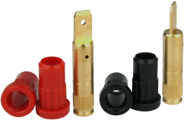 Female banana jacks (red+black)