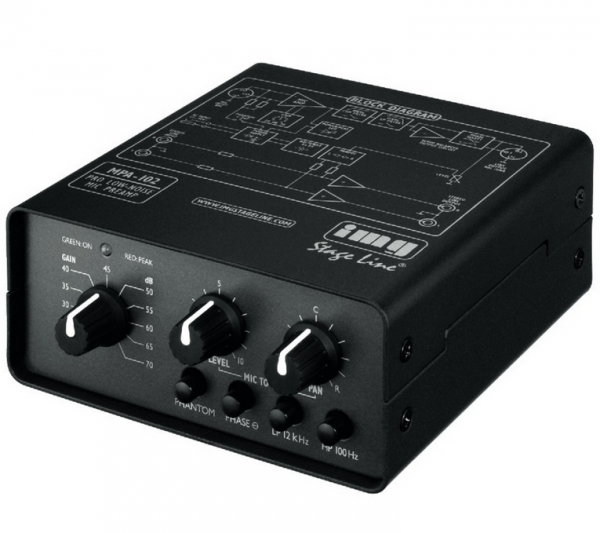 MPA-102 1-channel low-noise microphone preamplifier